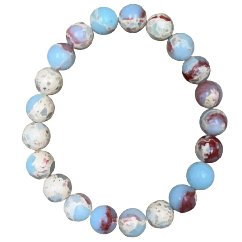 Vivid shale bracelet-Aqua Terra Jasper 8mm Bracelet