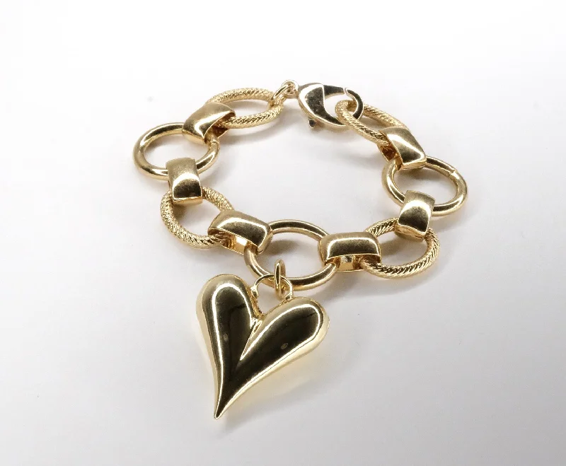 Scuffed rim bracelet-BIG RILEY HEART BRACELET