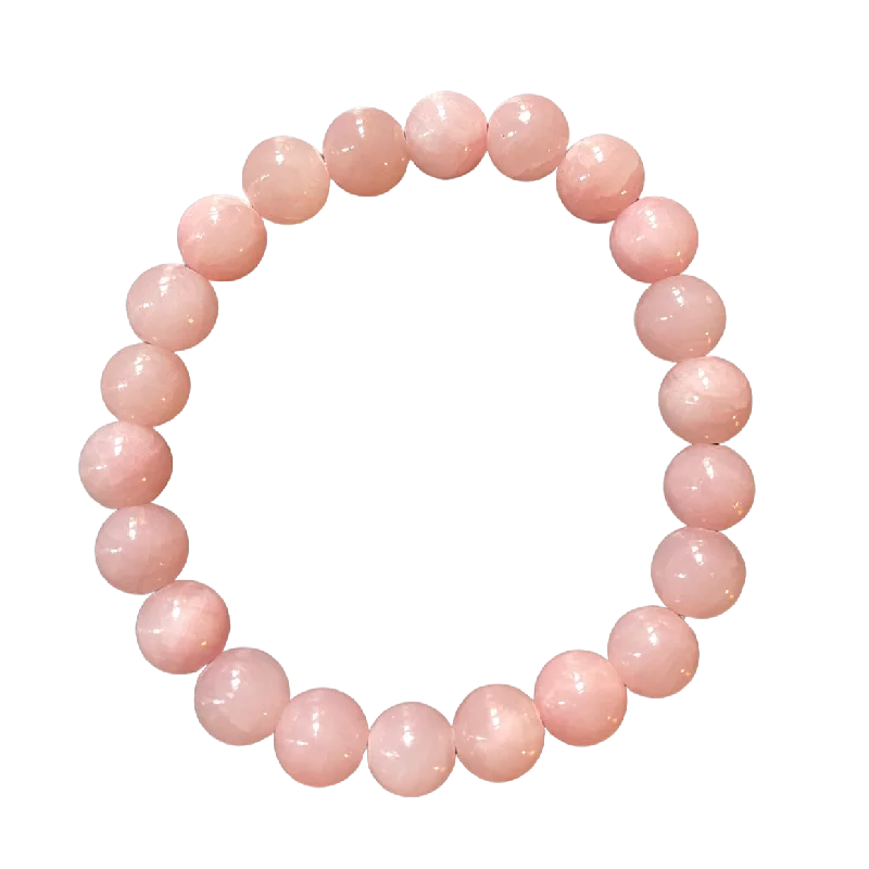 Curved stone bracelet-Pastel Rose Jade 8mm Bracelet