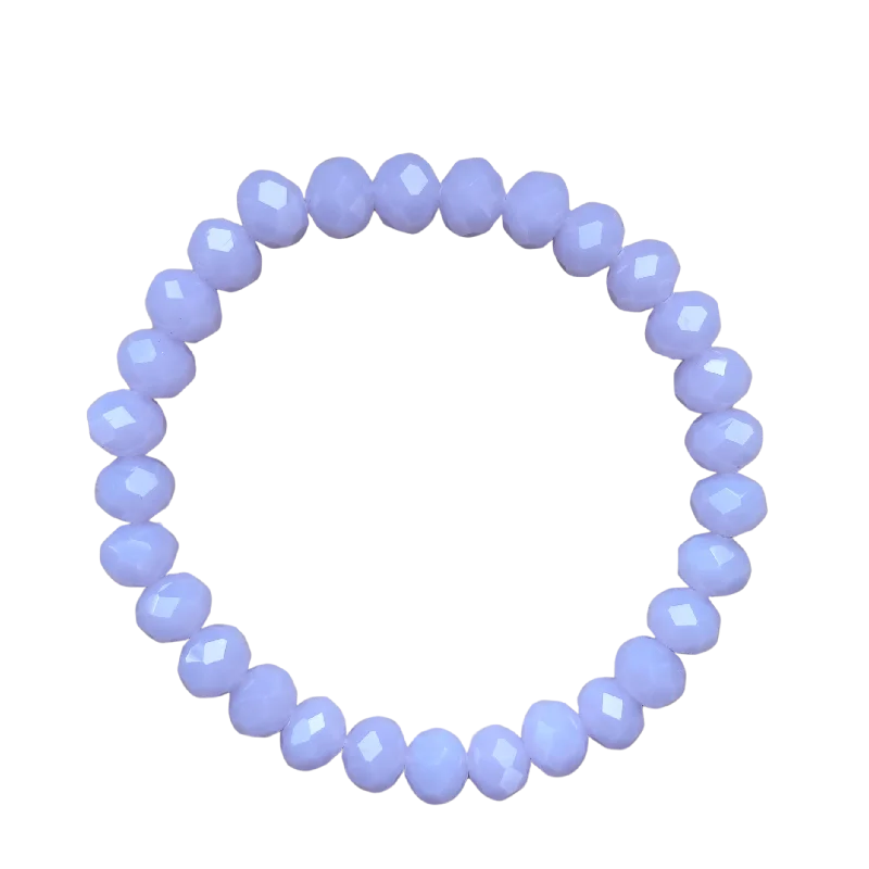 Wild pearl bracelet-Casper Purple Faceted Rondelle 8mm Bracelet