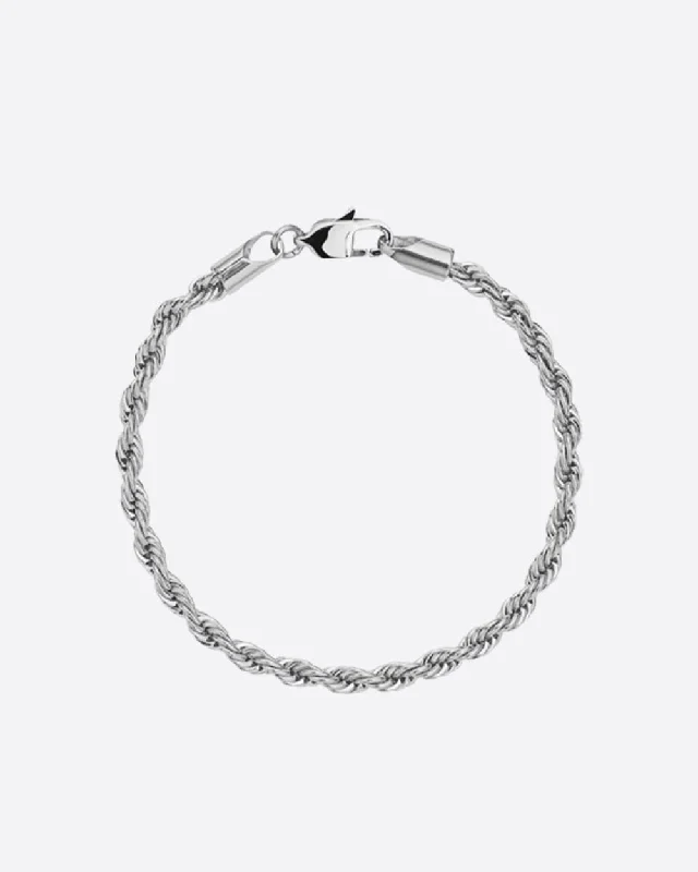 Cosmic burst bracelet-CLEAN ROPE BRACELET. - 3MM WHITE GOLD