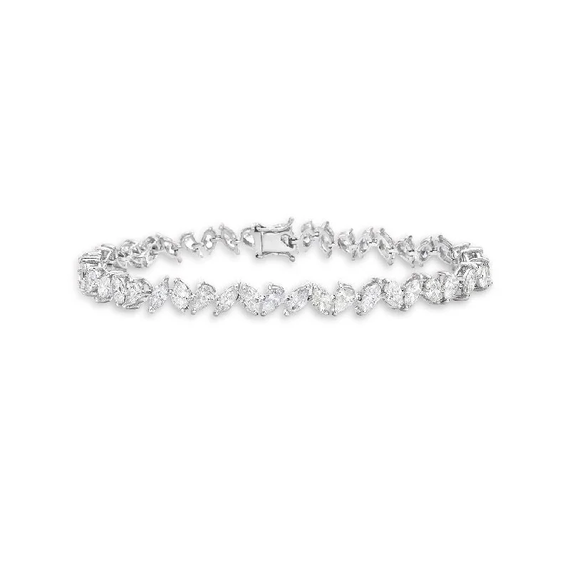 Bright gem bracelet-Fancy Multi Shape Diamond Bracelet (7.00 ct.) in 18K Gold