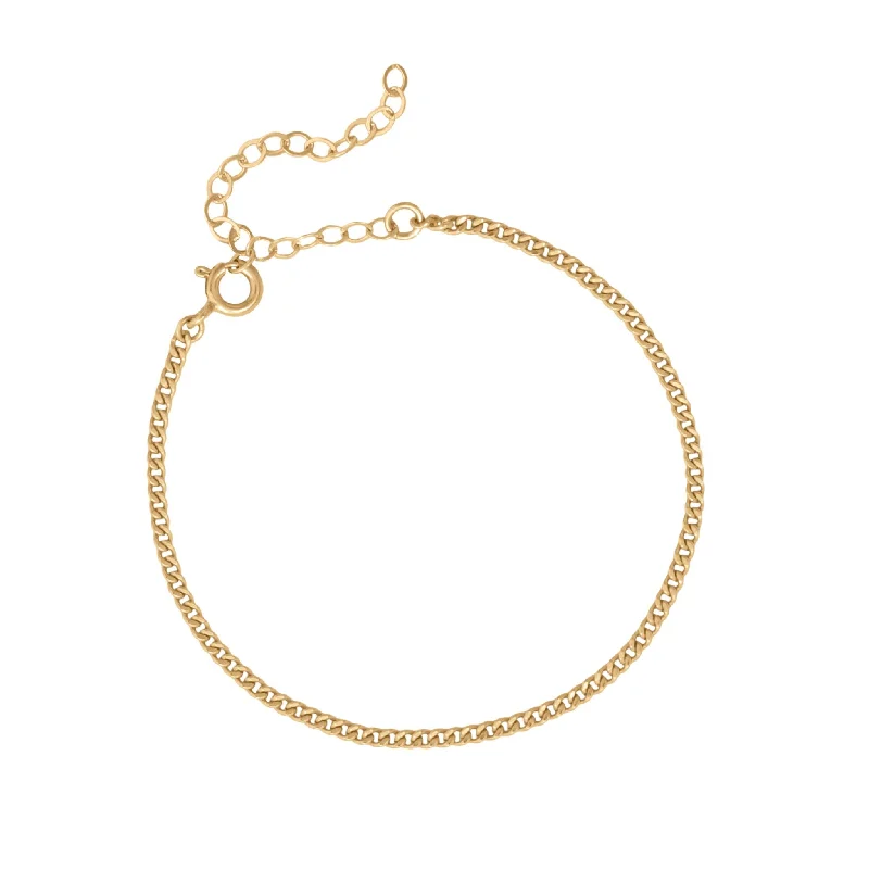 Smelted gold bracelet-Faye Curb Chain Bracelet