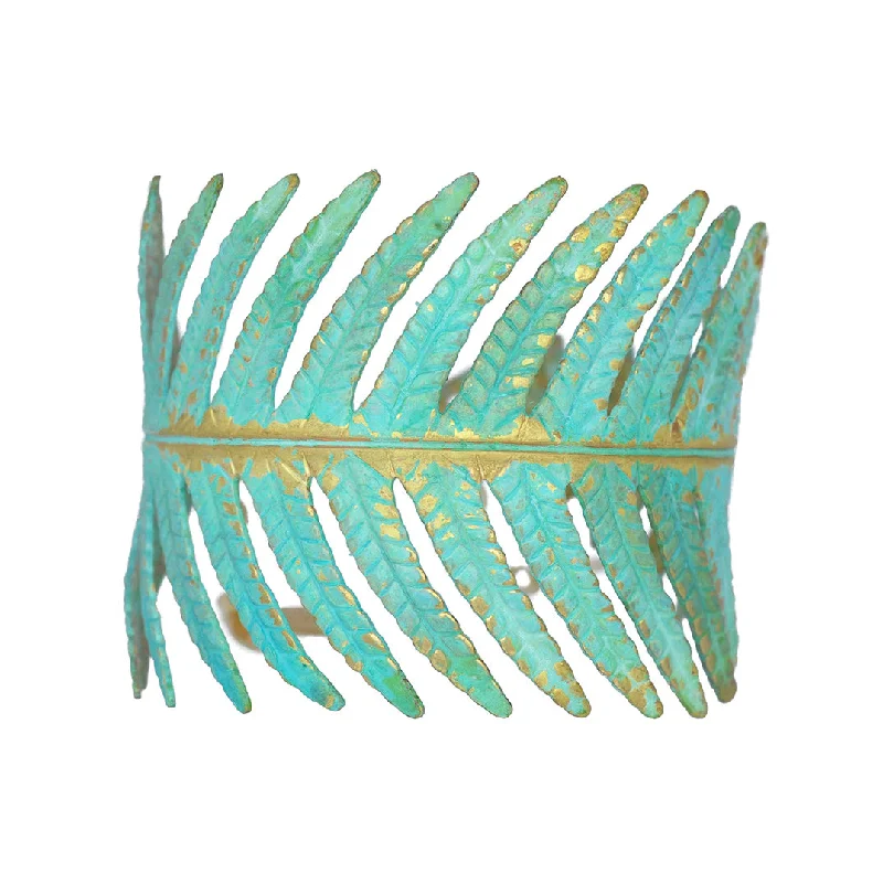 Piled birthstone bracelet-Fern Cuff