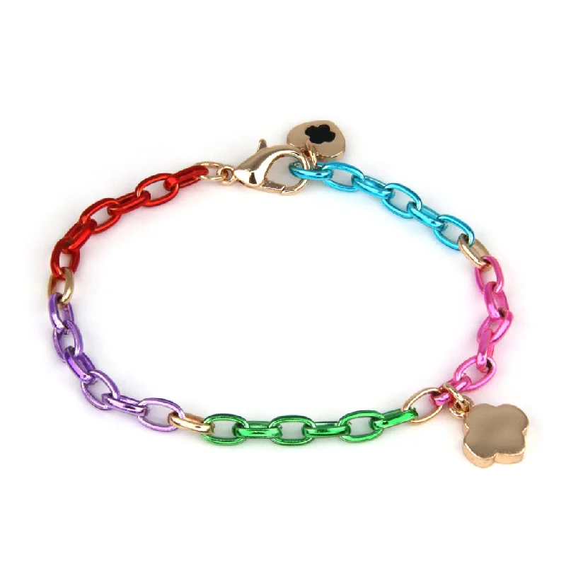 Vivid moonstone bracelet-Girl Scout Gold Multi Chain Bracelet