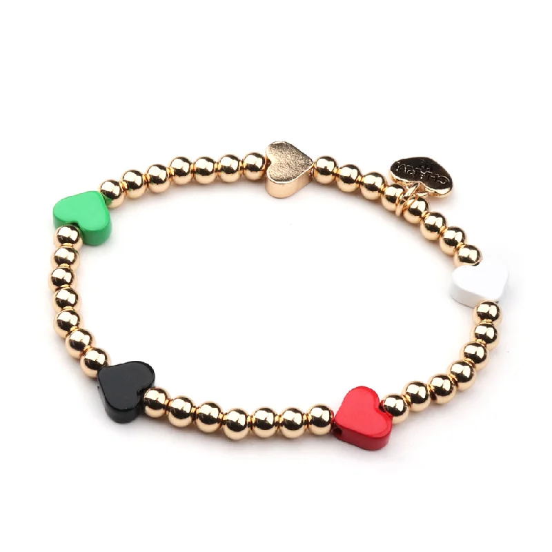 Peaked bar bracelet-Only Hearts Bead Stretch Bracelet