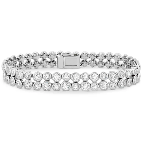 Narrow-tier bracelet-Hearts On Fire Double Bezel Diamond Bracelet