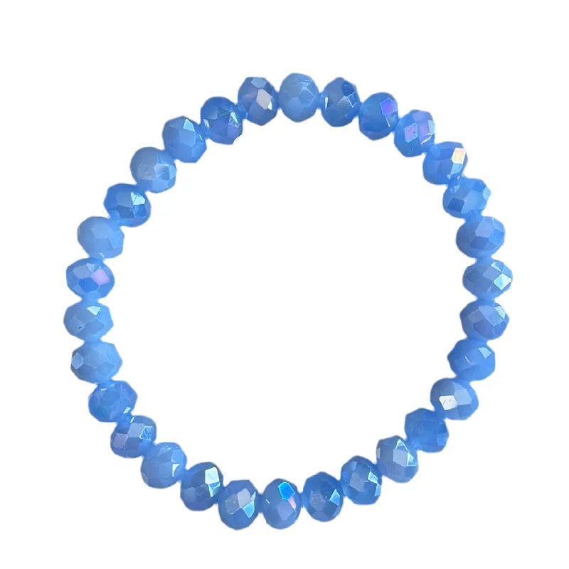 Rich apatite bracelet-Ice Hyacinth Faceted Rondelle 8mm Bracelet