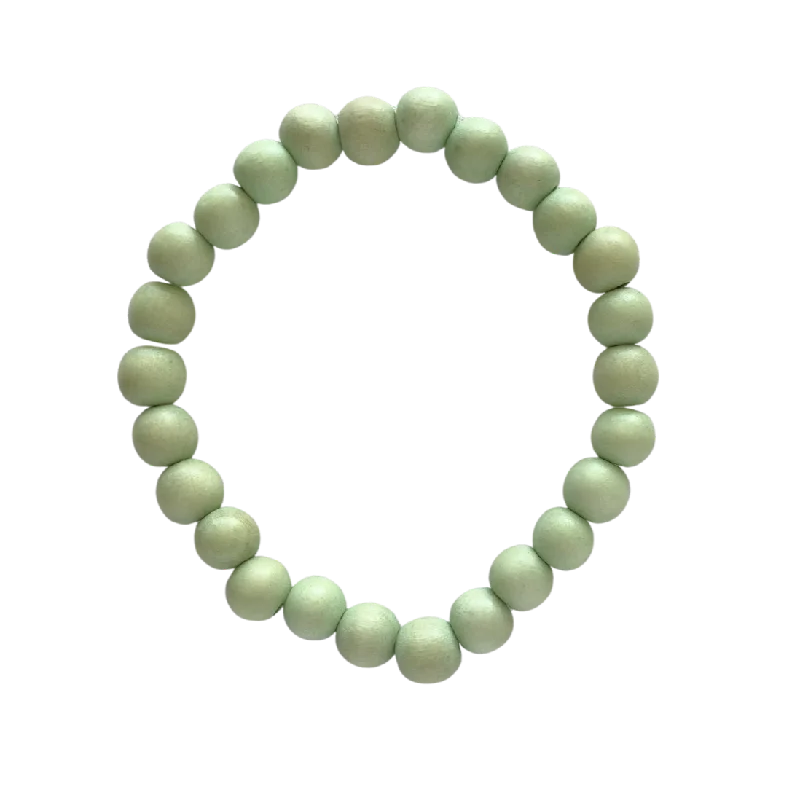 Scuffed rim bracelet-Light Apple Jade Wood 8mm Bracelet