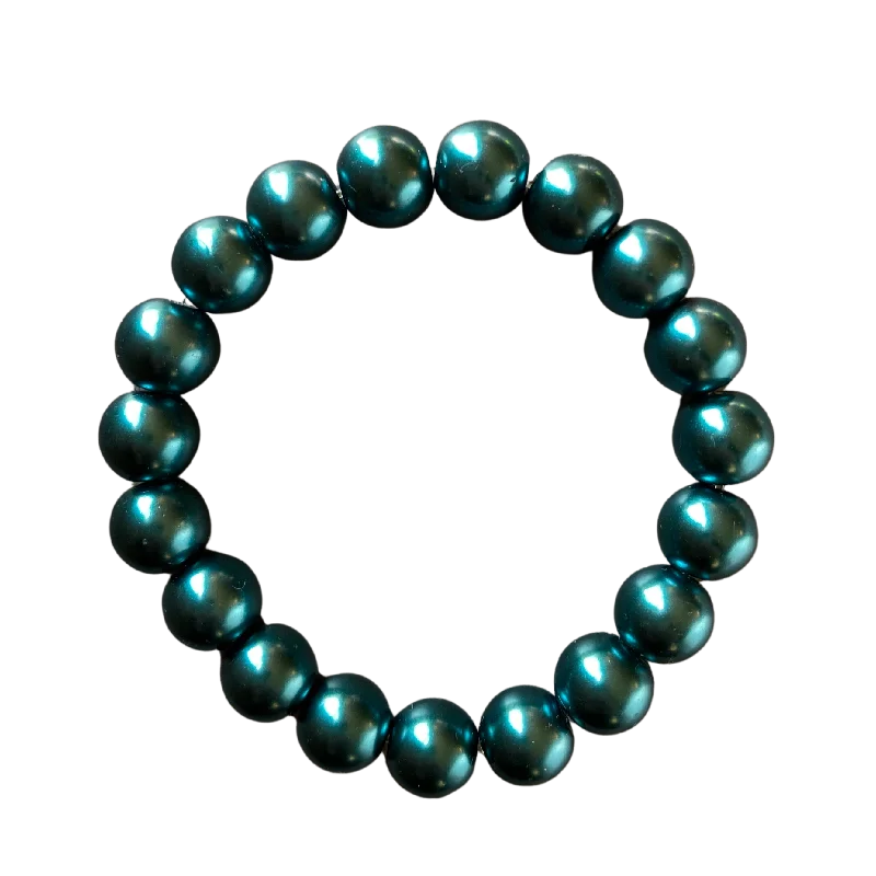 Clean-cut bracelet-Kingfisher Pearl 10mm Bracelet