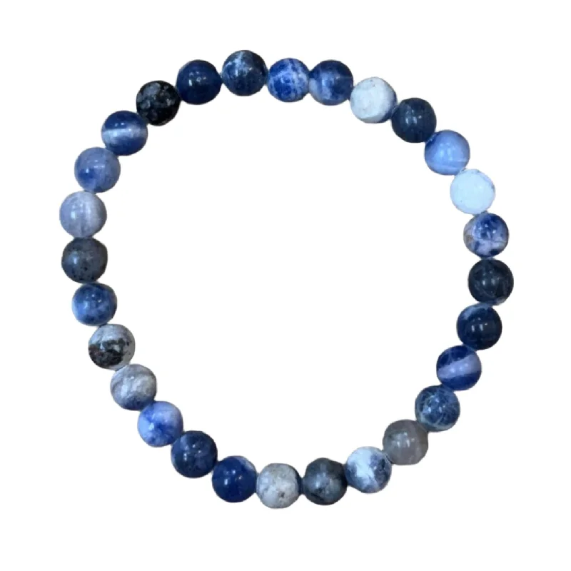 Peaked bar bracelet-Light Sodalite 6mm Bracelet