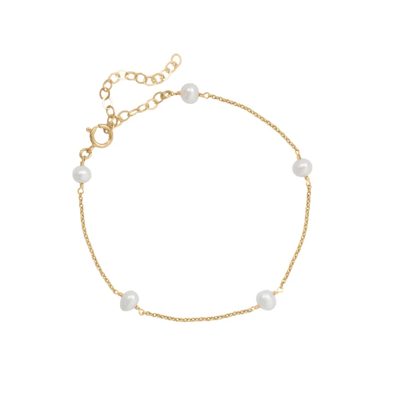 Heptagonal charm bracelet-Modern Pearl Bracelet