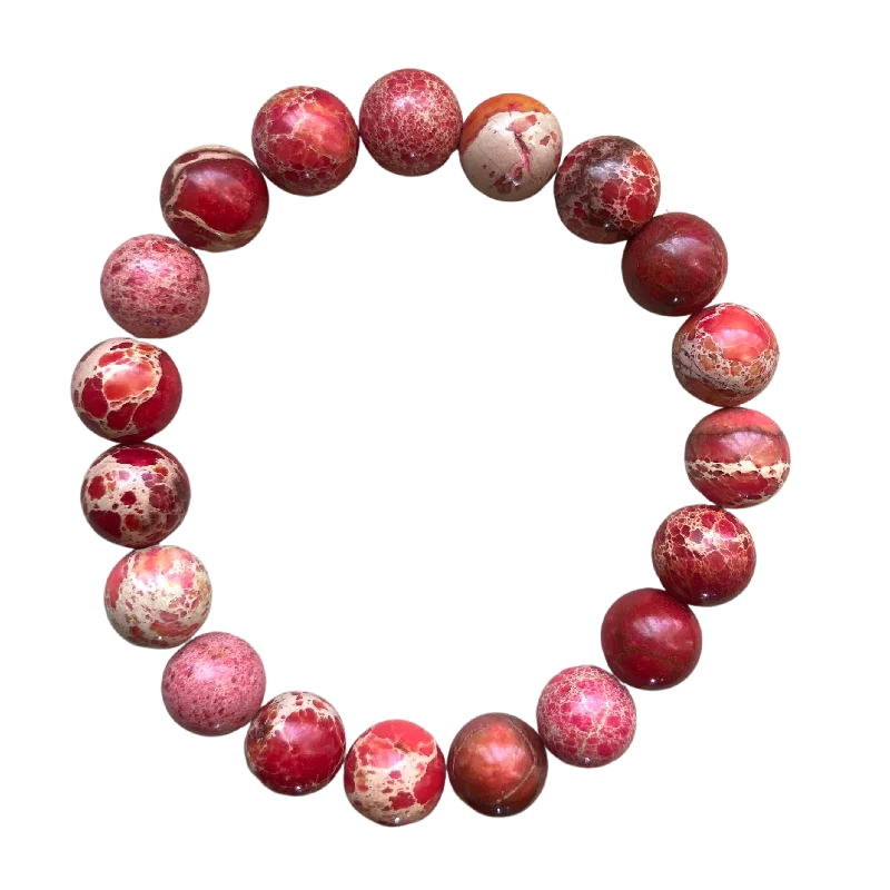 Cosmic burst bracelet-Red African Sea Sediment 8mm Bracelet