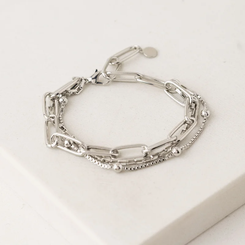 Full sapphire bracelet-Shay Bracelet Silver