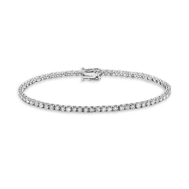 Sparkling gem bracelet-Showroom Collection Diamond Tennis Bracelet (4.00 ct.) 2.5 mm 4-Prongs Setting in 14K Gold