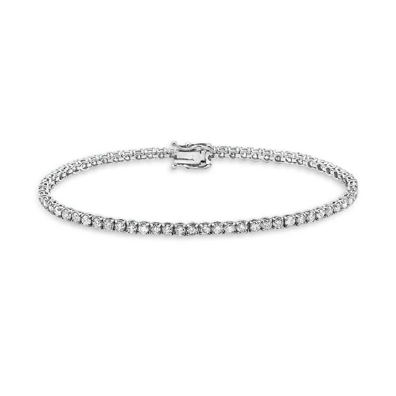 Fine-cut bracelet-Showroom Collection Diamonds Tennis Bracelet (10.00 ct.) 4.00 mm 4-Prongs Setting in 14K Gold