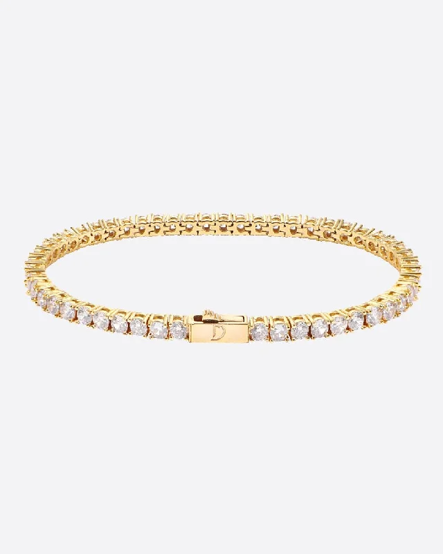 Coiled design bracelet-TENNISBOY BRACELET. - 4MM 18K GOLD