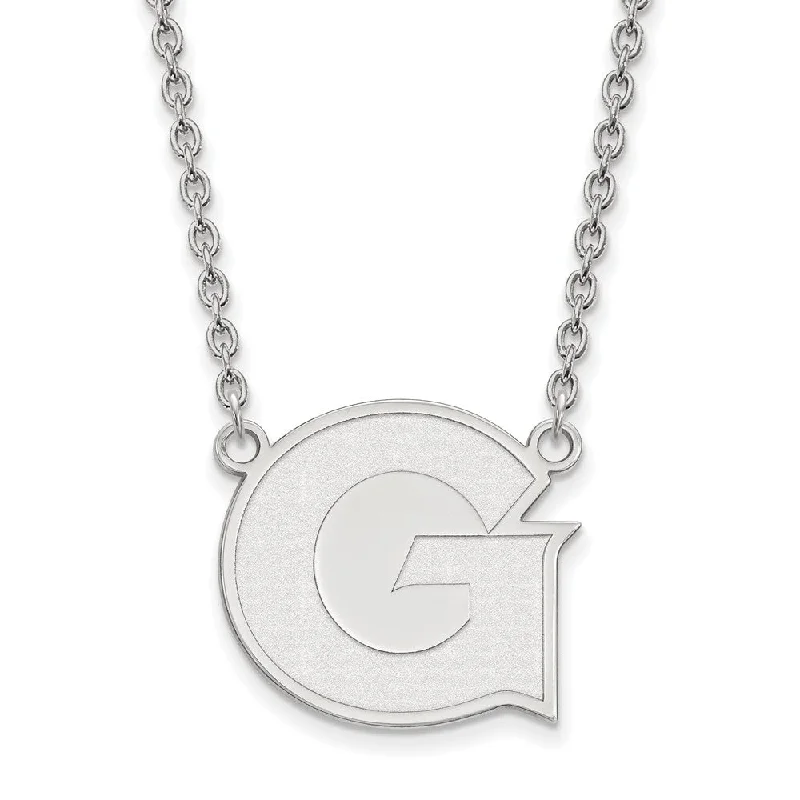 Classic ruby necklace-10k White Gold Georgetown U Large Initial G Pendant Necklace