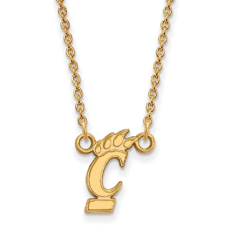 Crescent dusk necklace-10k Yellow Gold U of Cincinnati Small Pendant Necklace