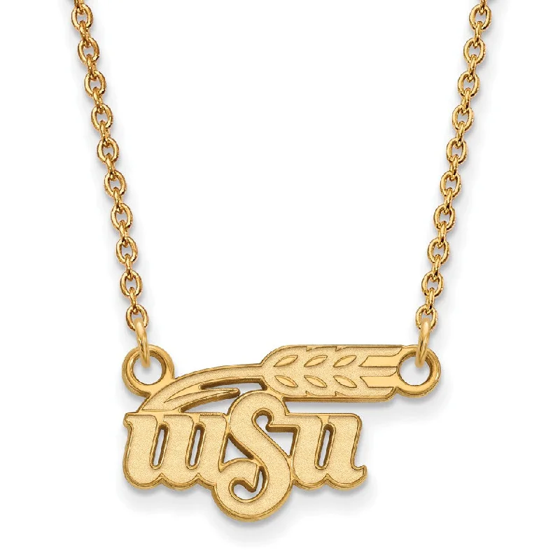 Droplet gem necklace-10k Yellow Gold Wichita State Small Pendant Necklace