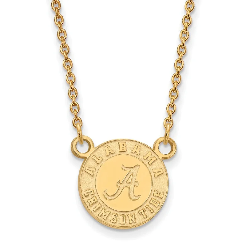 14k Gold Plated Silver U of Alabama Sm Crimson Tide Necklace