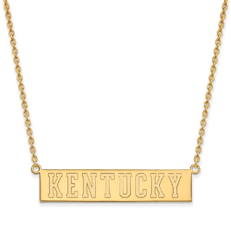 14k Gold Plated Silver U of Kentucky Large Pendant Necklace