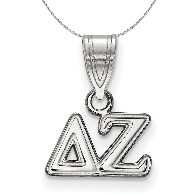 Sterling Silver Delta Zeta Small Greek Necklace