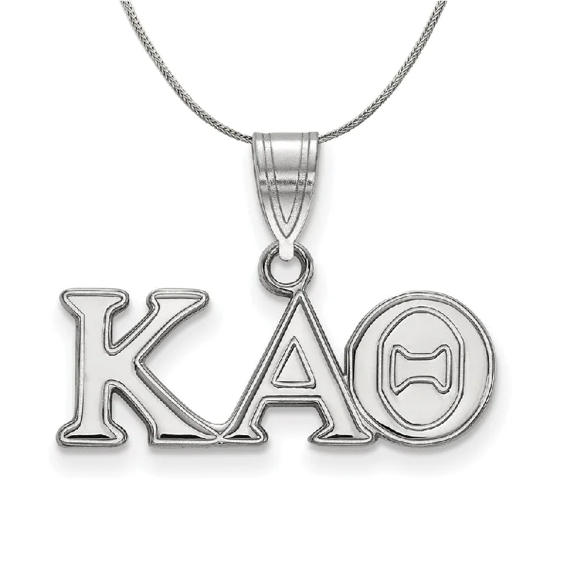 Sterling Silver Kappa Alpha Theta Md Greek Pendant Necklace