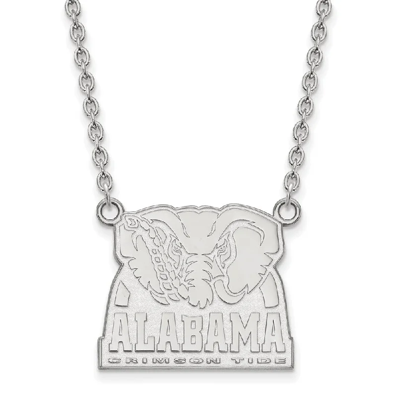 Sterling Silver U of Alabama Large Pendant Necklace