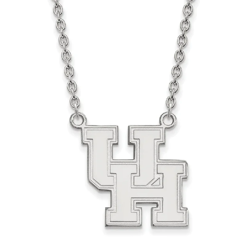 Sterling Silver U of Houston Large Pendant Necklace