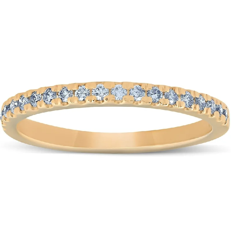 Jutting stone ring-1/4 Ct Diamond Wedding Ring 10k Yellow Gold