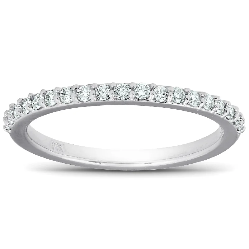 Flecked glaze ring-1/4Ct Diamond Ring Matching Engagement Band 14k White Gold