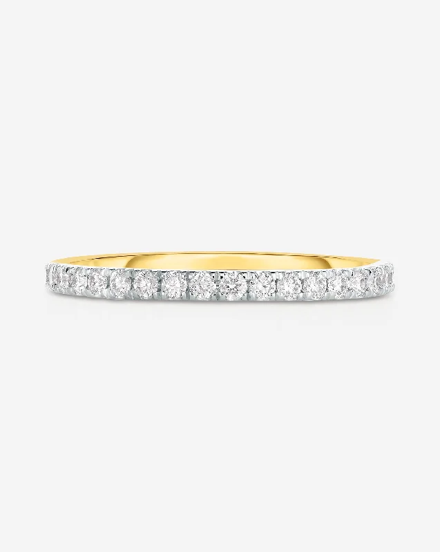 Stippled band ring-1.6 mm Perfect Pavé Diamond Ring