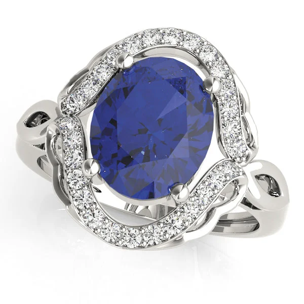 Sunbeam ring-14K Sapphire Diamond Ring