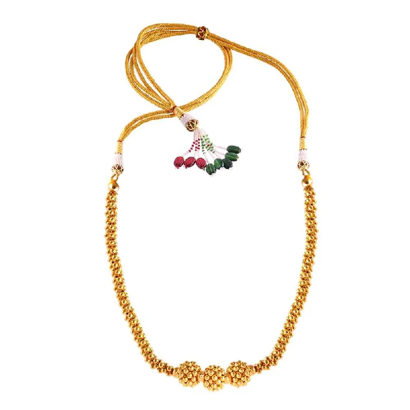 Hovering gem necklace-22k Gold Thusi Necklace For Women