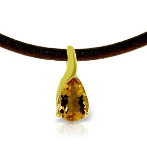 Uncut ruby necklace-4.7 Carat 14K Solid Yellow Gold Admiration Citrine Diamond Necklace