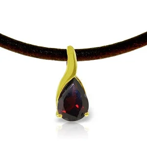 Jutting stone necklace-4.7 Carat 14K Solid Yellow Gold Admiration Garnet Diamond Necklace