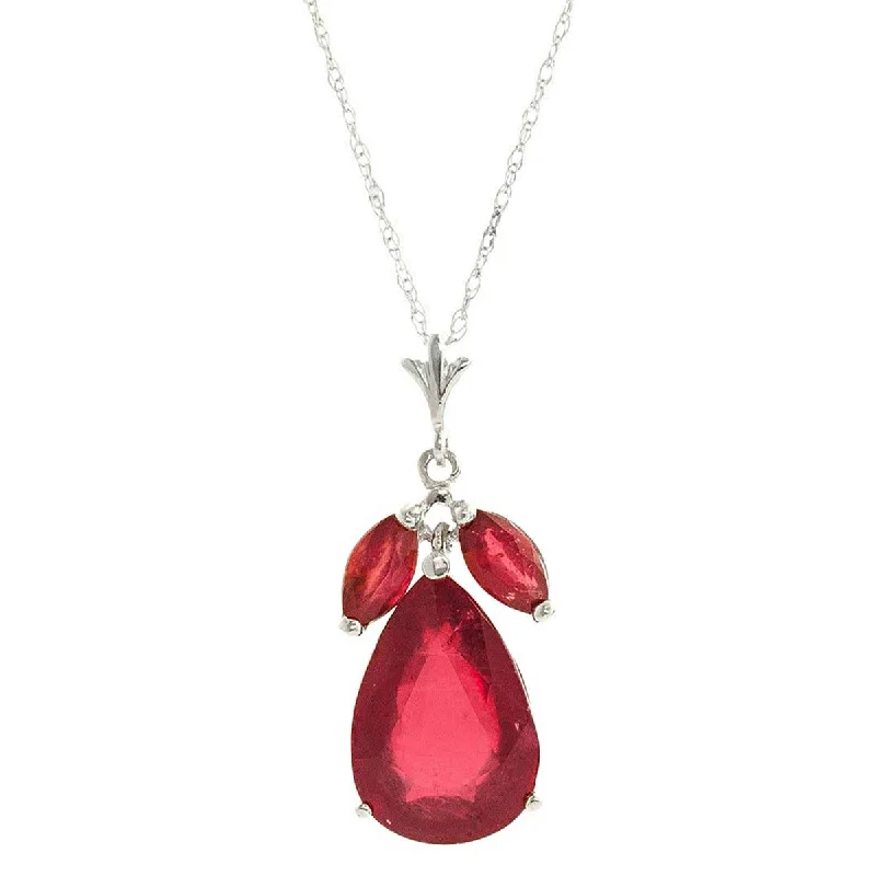 Tide motif necklace-5.5 Carat 14K Solid White Gold Overnight Success Ruby Necklace