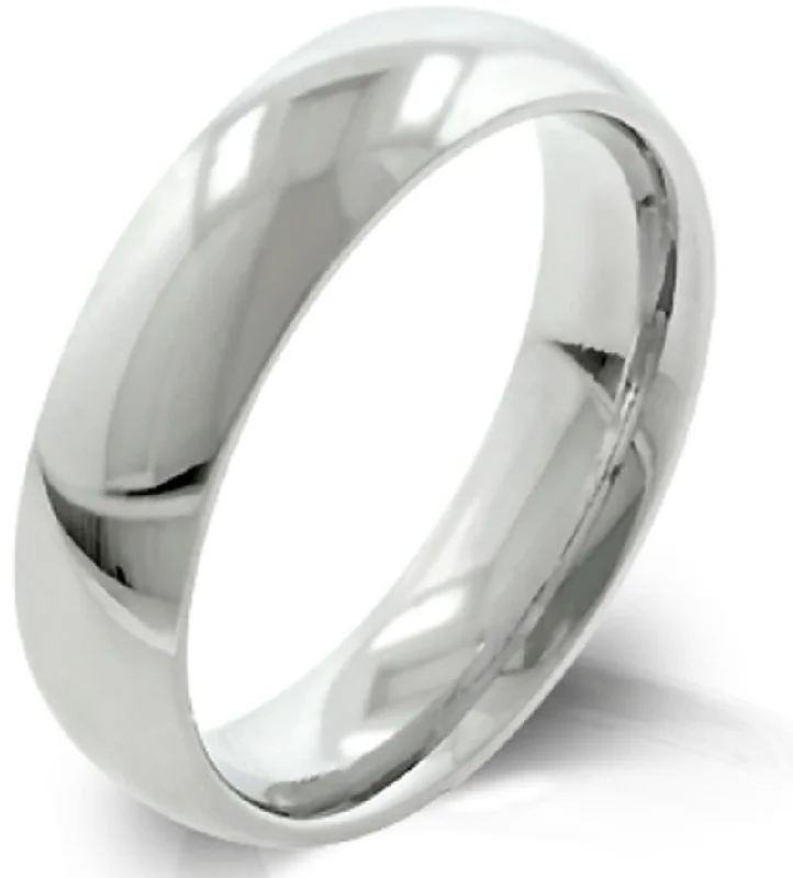 Channeled rim ring-5mm Wide 316 Stainless Steel Plain Wedding Ring Band