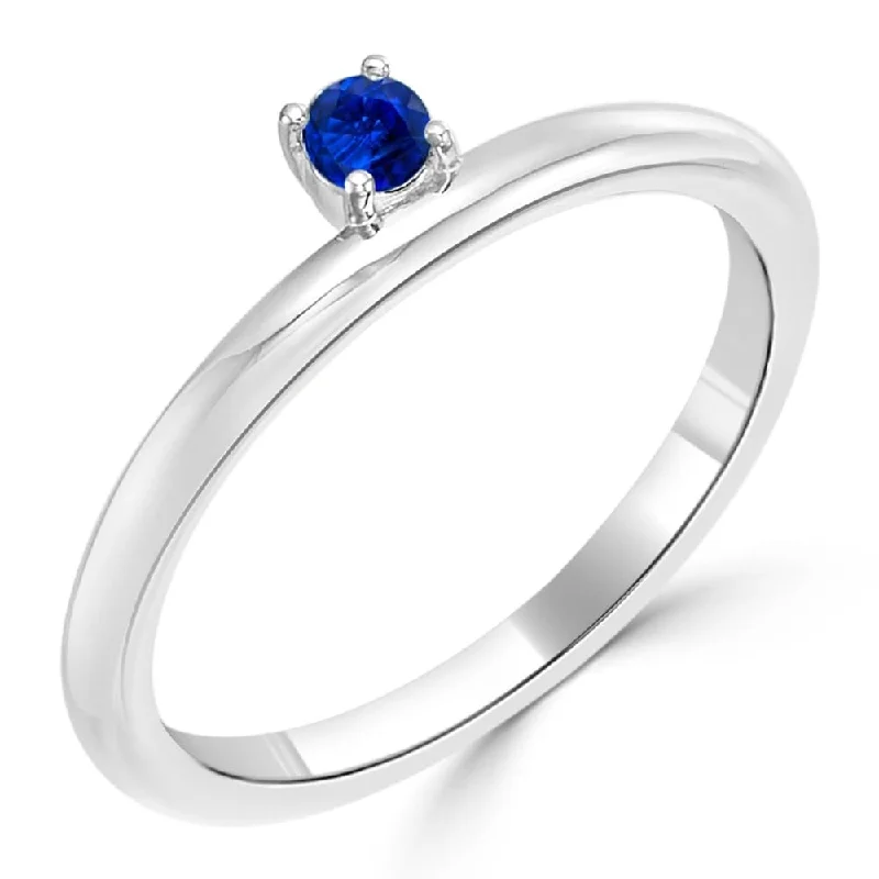 Buried stone ring-Auriya Beaded 1/10ctw Cushion Cut Sapphire Bezel Solitaire Engagement Ring 10k Gold (I-J, I1-I2)