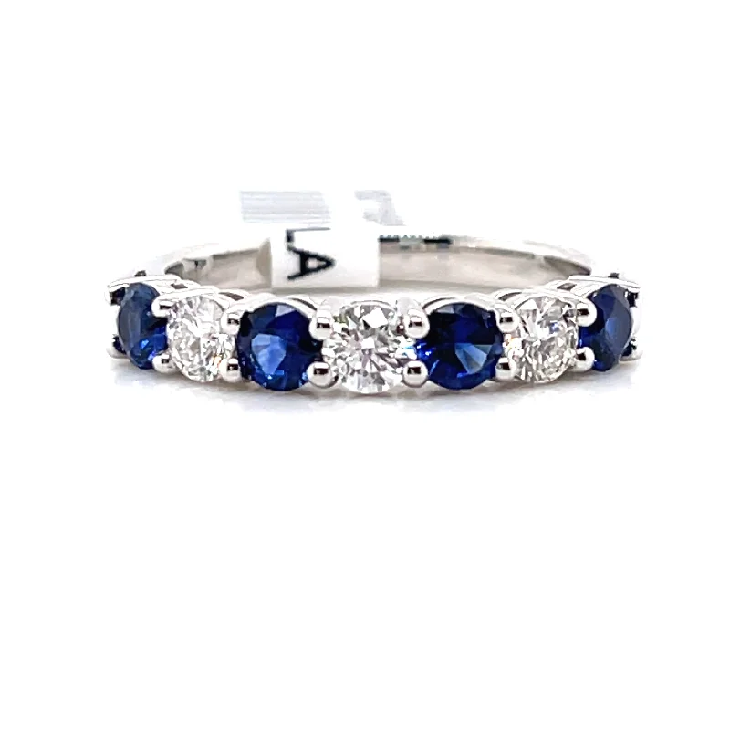 Glowing quartz ring-Bremer Jewelry Sapphire and Diamonds Half Anniversary Fashion Ring in Platinum (1.17ctw)