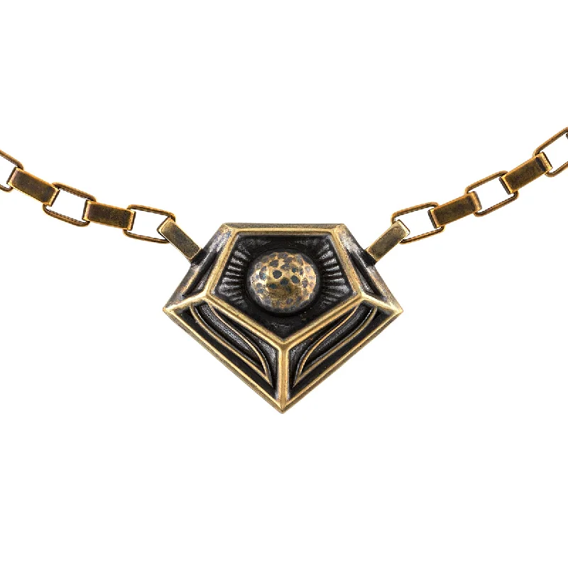 Smelted gold necklace-Diablo IV X RockLove Inarius Necklace