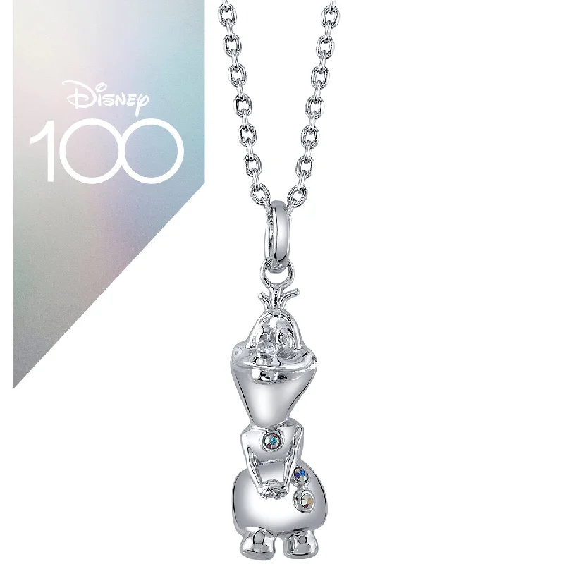 Droplet gem necklace-Disney X RockLove DISNEY100 Crystal Olaf Necklace