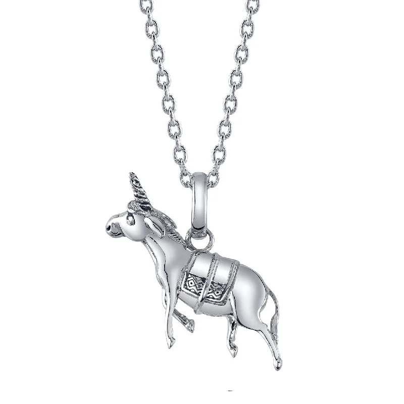 Lush agate necklace-Disney X RockLove ENCANTO Unicorn Donkey Necklace