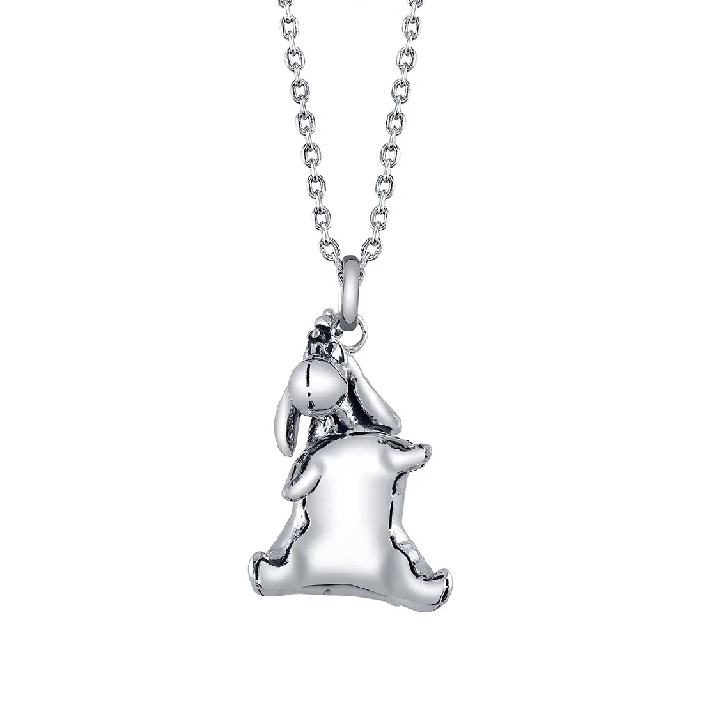 Faint silver necklace-Disney X RockLove HUGGABLES Eeyore Necklace