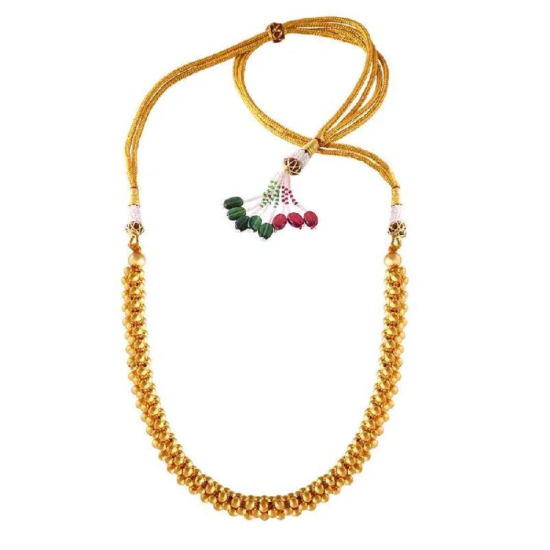 Polished zinc necklace-Exclusive Designer Thusi 22k Gold Necklace