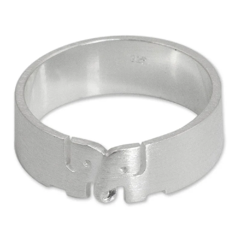 Plaited ring-Handmade Sterling Silver 'Love for Life' Band Ring (Thailand)