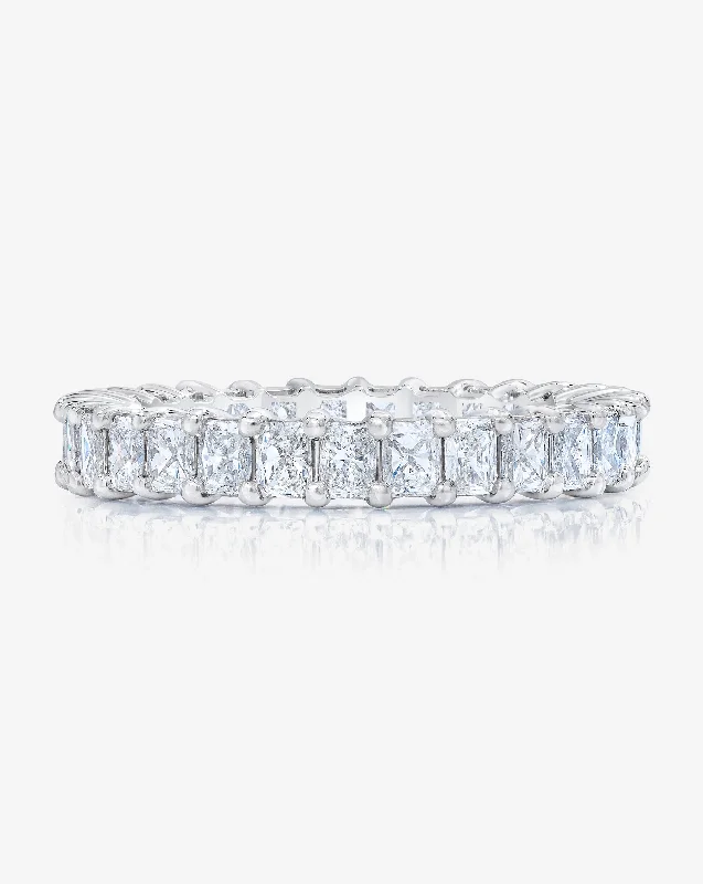 Elastic stone ring-Lab Grown Radiant Diamond Eternity Band