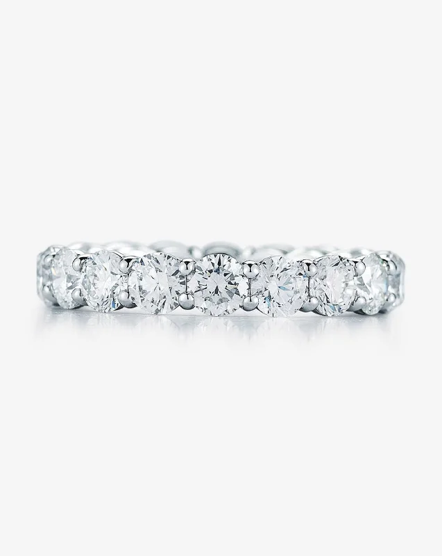 Icy topaz ring-Lab Grown Round Diamond Eternity Band