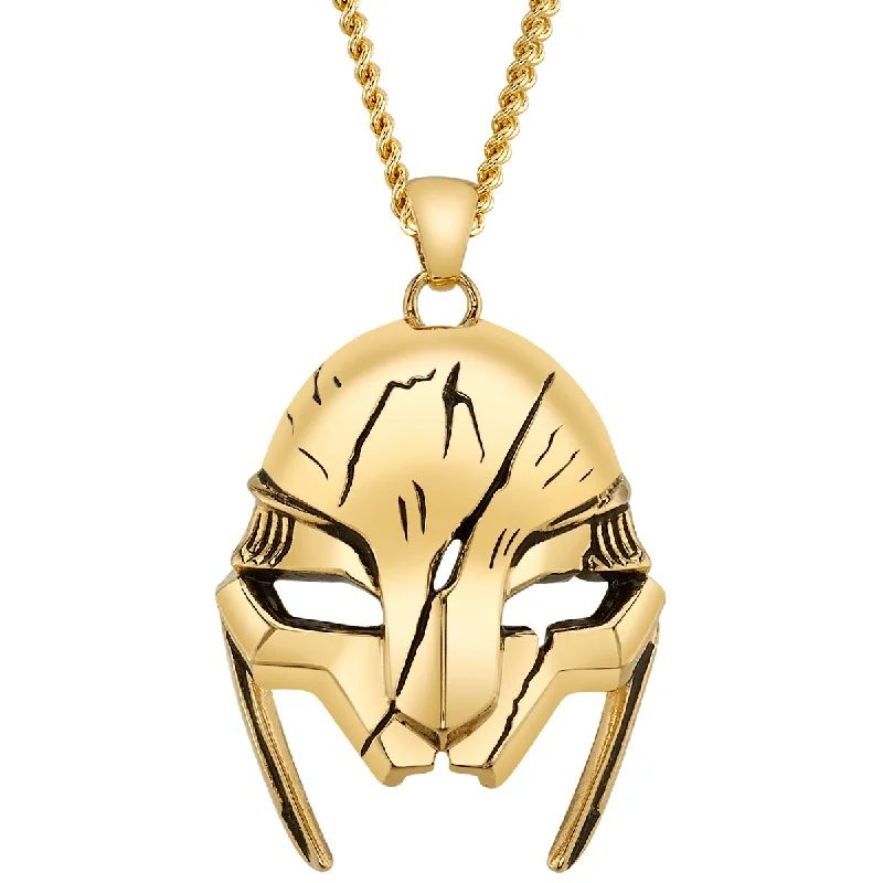 Retro-style opal necklace-League of Legends X RockLove ARCANE Ambessa Mask Necklace